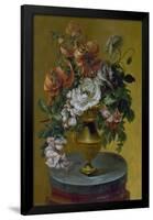 Vase on round table, Oil on canvas. MOLET.  ACADEMIA DE BELLAS ARTES DE SAN JORGE, BARCELONA, SPAIN-MOLET-Framed Poster