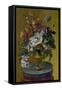 Vase on round table, Oil on canvas. MOLET.  ACADEMIA DE BELLAS ARTES DE SAN JORGE, BARCELONA, SPAIN-MOLET-Framed Stretched Canvas