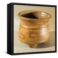 Vase Originating from El Salvador, Pre-Colombian Civilization-null-Framed Stretched Canvas