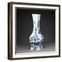 Vase quadrilatéral à décor de personnages et de paysage-null-Framed Giclee Print