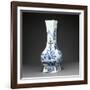 Vase quadrilatéral à décor de personnages et de paysage-null-Framed Giclee Print