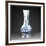 Vase quadrilatéral à décor de personnages et de paysage-null-Framed Giclee Print