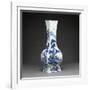 Vase quadrilatéral à décor de personnages et de paysage-null-Framed Giclee Print