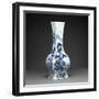 Vase quadrilatéral à décor de personnages et de paysage-null-Framed Giclee Print