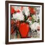 Vase rouge-Doris Savard-Framed Art Print