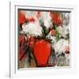 Vase rouge-Doris Savard-Framed Art Print