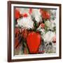 Vase rouge-Doris Savard-Framed Art Print