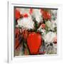 Vase rouge-Doris Savard-Framed Art Print