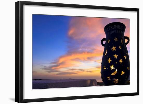 Vase, Santorini, Greece-Françoise Gaujour-Framed Photographic Print