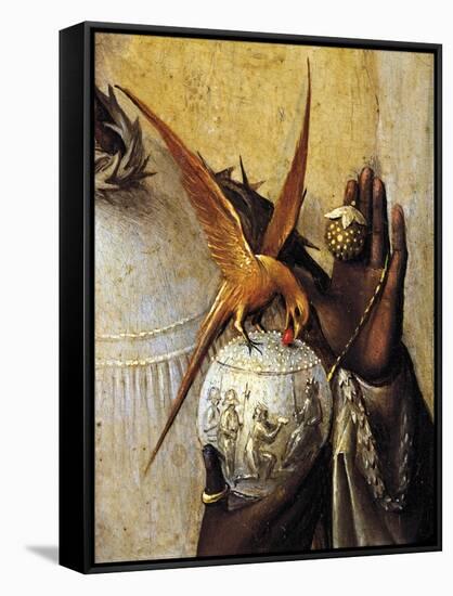 Vase Surmounted by Bird, Detail from Adoration of the Magi, 1510-Hieronymus Bosch-Framed Stretched Canvas