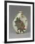 Vase tambourin à décor floral-null-Framed Giclee Print
