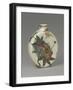 Vase tambourin à décor floral-null-Framed Giclee Print