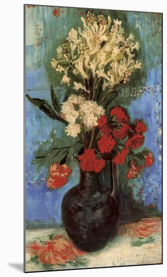 Vase with Carnations and Other Flowers, 1886-Vincent van Gogh-Mounted Art Print