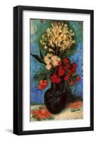 Vase with Carnations and Other Flowers, c.1886-Vincent van Gogh-Framed Giclee Print