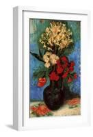 Vase with Carnations and Other Flowers, c.1886-Vincent van Gogh-Framed Giclee Print