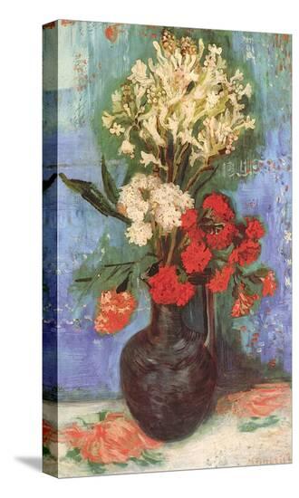 Vase with Carnations and Other Flowers, c.1886-Vincent van Gogh-Stretched Canvas