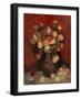 Vase with Chinese Asters and Gladioli-Vincent van Gogh-Framed Premium Giclee Print