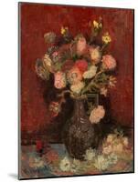 Vase with Chinese Asters and Gladioli-Vincent van Gogh-Mounted Giclee Print