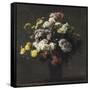 Vase with Chrysanthemums-Henri Fantin-Latour-Framed Stretched Canvas