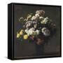 Vase with Chrysanthemums-Henri Fantin-Latour-Framed Stretched Canvas