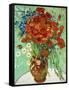 Vase with Cornflowers and Poppies, 1890 (oil on canvas)-Vincent van Gogh-Framed Stretched Canvas