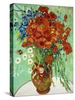 Vase with Cornflowers and Poppies, 1890 (oil on canvas)-Vincent van Gogh-Stretched Canvas