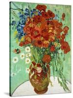 Vase with Cornflowers and Poppies, 1890 (oil on canvas)-Vincent van Gogh-Stretched Canvas