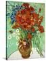 Vase with Cornflowers and Poppies, 1890 (oil on canvas)-Vincent van Gogh-Stretched Canvas