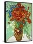 Vase with Cornflowers and Poppies, 1890 (oil on canvas)-Vincent van Gogh-Framed Stretched Canvas