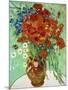 Vase with Cornflowers and Poppies, 1890 (oil on canvas)-Vincent van Gogh-Mounted Giclee Print