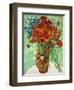 Vase with Cornflowers and Poppies, 1890 (oil on canvas)-Vincent van Gogh-Framed Premium Giclee Print