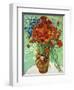 Vase with Cornflowers and Poppies, 1890 (oil on canvas)-Vincent van Gogh-Framed Premium Giclee Print