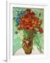 Vase with Cornflowers and Poppies, 1890 (oil on canvas)-Vincent van Gogh-Framed Giclee Print