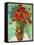 Vase with Cornflowers and Poppies, 1890 (oil on canvas)-Vincent van Gogh-Framed Stretched Canvas