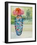 Vase with Dahlias and View of the Pond, 2001-Joan Thewsey-Framed Giclee Print