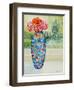 Vase with Dahlias and View of the Pond, 2001-Joan Thewsey-Framed Giclee Print