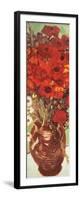 Vase with Daisies and Poppies (detail)-Vincent van Gogh-Framed Art Print