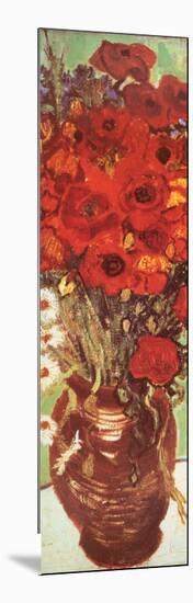 Vase with Daisies and Poppies (detail)-Vincent van Gogh-Mounted Art Print