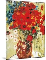 Vase with Daisies and Poppies-Vincent van Gogh-Mounted Art Print
