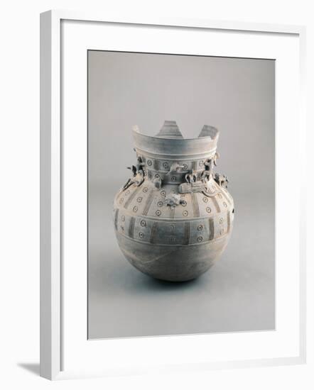 Vase with Figurines, from Tomb of King Michu-null-Framed Giclee Print
