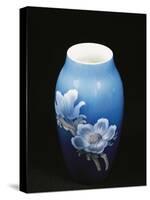 Vase with Floral Decorations, Ceramic, Copenhagen Manufacture, Denmark-null-Stretched Canvas