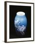 Vase with Floral Decorations, Ceramic, Copenhagen Manufacture, Denmark-null-Framed Giclee Print