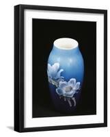 Vase with Floral Decorations, Ceramic, Copenhagen Manufacture, Denmark-null-Framed Giclee Print