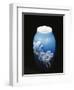 Vase with Floral Decorations, Ceramic, Copenhagen Manufacture, Denmark-null-Framed Giclee Print