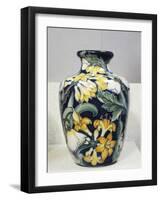 Vase with Floral Decorations, Symbolist Design Inspired by English Models-Galileo Chini-Framed Giclee Print