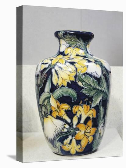 Vase with Floral Decorations, Symbolist Design Inspired by English Models-Galileo Chini-Stretched Canvas