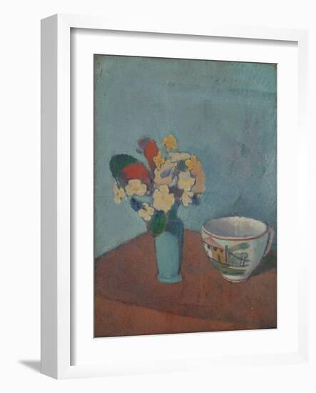 Vase with Flowers and Cup, 1887-Émile Bernard-Framed Giclee Print