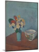 Vase with Flowers and Cup, 1887-Émile Bernard-Mounted Giclee Print