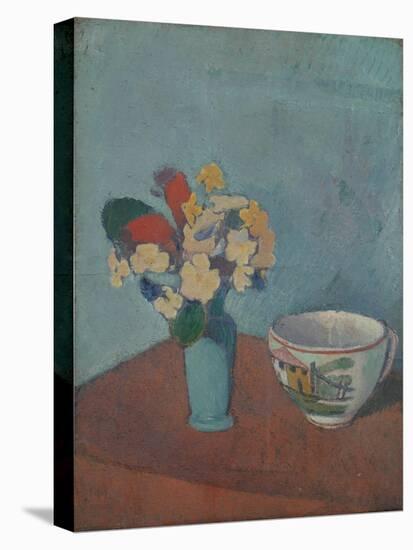 Vase with Flowers and Cup, 1887-Émile Bernard-Stretched Canvas