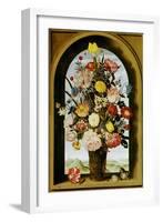 Vase with Flowers in a Window, about 1618-Ambrosius Bosschaert-Framed Giclee Print